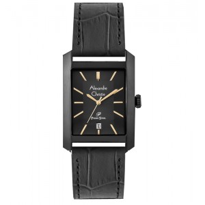 Alexandre Christie AC 1019 Full Black Leather Lady LDLIPBAIV